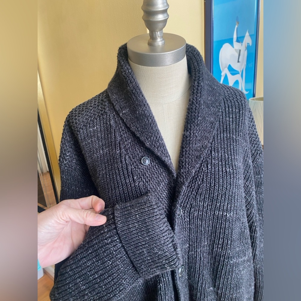 polo ralph lauren gray cardigan - Picture 3 of 6